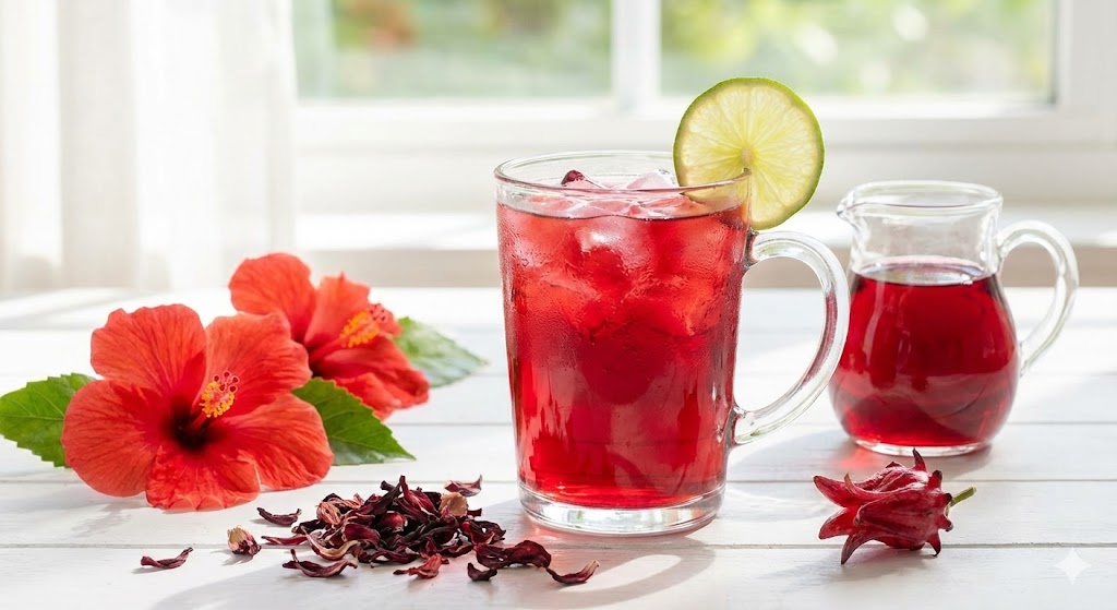 Té de Jamaica rojo intenso